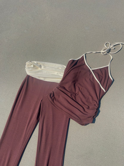 Brown Sugar Folded Legging Set