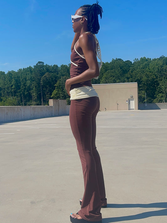 Brown Sugar Folded Legging Set