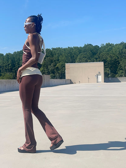 Brown Sugar Folded Legging Set